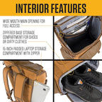 Carhartt 35L Nylon Workday Backpack, Durable Water-Resistant Pack with 15" Laptop Sleeve and Adjustable Shoulder Straps, Tarmac