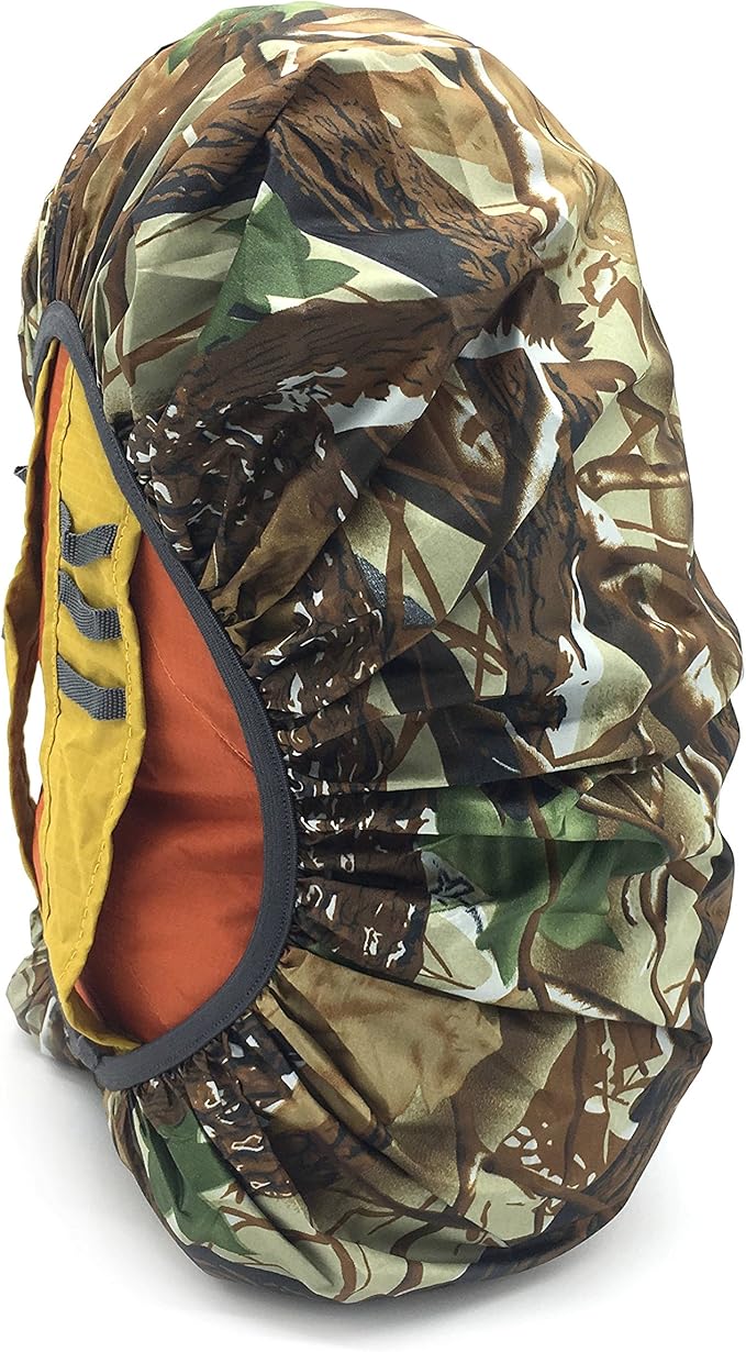 Silfrae Waterproof Rucksack Cover Backpack Rain Cover 30L-100L for Travel Climbing Hiking (Leaf Camo, 60L-70L)