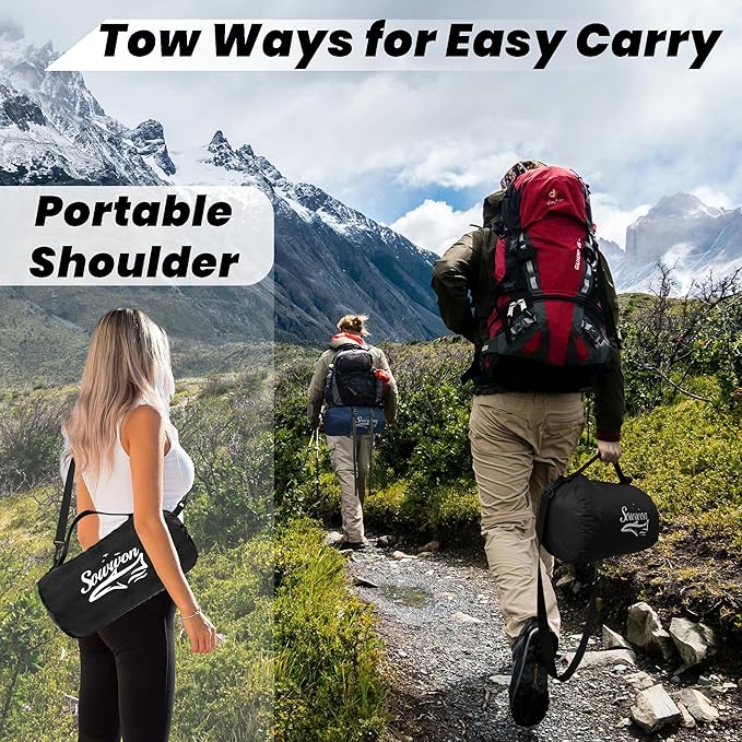 Waterproof Outdoor Blanket 82”X 55” Packable, Stadium Blankets for Camping with Sherpa Fleece Lining, Large Windproof Emergency Throw for Garss Picnic Hiking Road Trip, Machine Washable, Black 300GSM