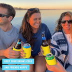 Blank Beer Can Cooler Sleeves (60-Pack) Soft Insulated Beer Can Coolies - HTV Friendly Blank Koolies in Bulk for Beer Cans & Bottles - Coolie Blanks for Vinyl Projects & Wedding Favors (Yellow)