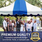 Party Tents Direct 20'x20' Weekender Standard Canopy Pole Tent - Easy Up Canopy Tent with 80 Person Capacity - Outdoor Canopies for Parties, Weddings, & Events (Blue/White Top)