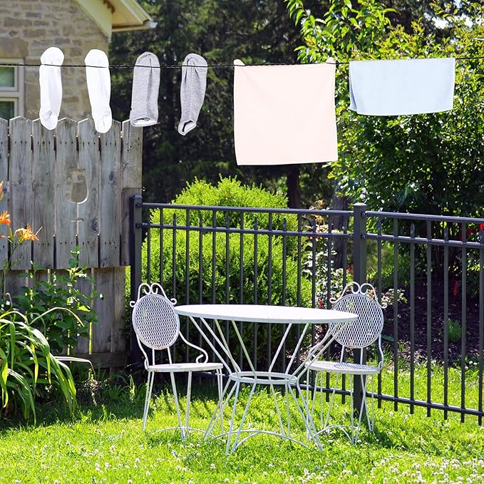 2 Pieces Travel Clothesline Portable Retractable Clothesline with Hooks and Suction Cups Camping Accessories Cruise Essentials for Outdoor and Indoor Use (Black)