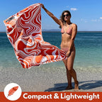 ECCOSOPHY Microfiber Beach Towel - Sand Free Towels are Quick Dry, Light Weight, Super Absorbent - Perfect Pool, Travel, Cruise, Camping Essentials - Oversized Extra Large for Adults 71x35 in