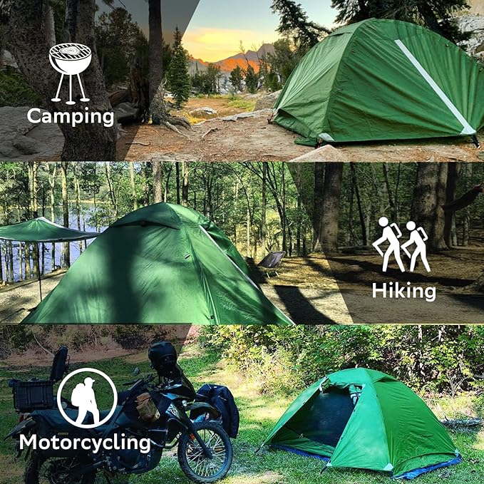 Clostnature Lightweight Backpacking Tent - 1/1.5/2/3/4/6 Person Ultralight Waterproof Camping Tent, 3 Season Large Size Easy Setup Tent for Family, Outdoor, Hiking and Mountaineering