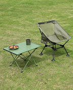 iClimb Ultralight Compact Camping Folding Table with Carry Bag (Green - S)