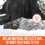 Go Time Gear Emergency Blankets for Survival (4 Pack), Mylar Emergency Survival Gear for Home, Camping, Hiking & Outdoor Survival Kits, Stay Warm, Dry, & Safe with Our Compact Space Blanket