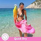 ECCOSOPHY Microfiber Beach Towel - Sand Free Towels are Quick Dry, Light Weight, Super Absorbent - Perfect Pool, Travel, Cruise, Camping Essentials - Oversized Extra Large for Adults 71x35 in