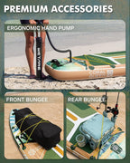 11'6"x35" Inflatable Paddle Board, 450lbs Extra Wide Stand Up Sup Board for Adults, Blow Up Paddleboard Kayak Non-Slip Stable Deck Boat for Yoga Fishing Surf