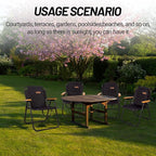 Camping Chair, Black Folding Bench Chair Seating Camp Chairs for Indoor Outdoor Hiking Fishing Patio Beach Supports up to 264 Lbs (1 Pack Single Black)