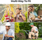 AMACOOL Portable Waist Fan Clip On, MAX 40H Work Time, 10000mAh Rechargeable Wearable Shirt Fan with Light, 16000RPM Powerful 5 Speed Belt Fans Personal Cooling Fans for Outdoor Jobsite Camping Travel