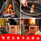 70 pcs Fire Starter for Indoor and Outdoor Use - Natural, Eco-Friendly Firelighter for Grills, Smokers, Fire Pits, Wood Stoves - Waterproof, All-Weather Charcoal Starter, Fire Starters for Campfires