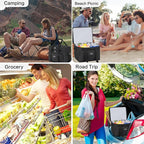 Insulated Soft Cooler Bag, Large Ice Coolers Soft Sided Ice Chest for Beach, Collapsible and Portable