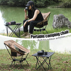 Ultralight Backpacking Chair,2.2lb Compact Folding Camping Chair,Supports 300lbs,Portable Travel & Hiking Chair,Lightweight Design,Perfect for Hiking Gear, Picnics and Traveling (Khaki)