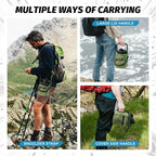 NATURE PIONEOR Insulated Water Bottles with Strap Pouch - 84 oz Stainless Steel Vacuum Bottle with Holder/Carrier/Sleeve - 18/8 Food Grade 84oz Water Jug