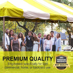 Party Tents Direct 20'x40' Weekender Canopy Pole Tent - Easy Up Canopy Tent with 160 Person Capacity - Outdoor Canopies for Parties, Weddings, & Events (Yellow/White Top)