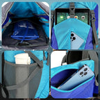 WintMing 75L Hiking Backpack with Rain Cover Waterproof Camping Backpack Shoes Warehouse for Men Women