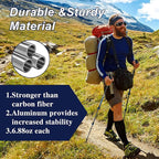 Hiking Poles, Ultra-Light Telescopic Trekking Poles,Portable Walking Sticks with Adjustable Height for Men and Women
