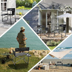 YOUNG WOOD Camping Directors Chair, Lightweight Oversized Portable Folding Chair with Side Table and Storage Pockets for Outdoor Camping, Lawn, Picnic and Fishing, Supports 400lbs (Black)