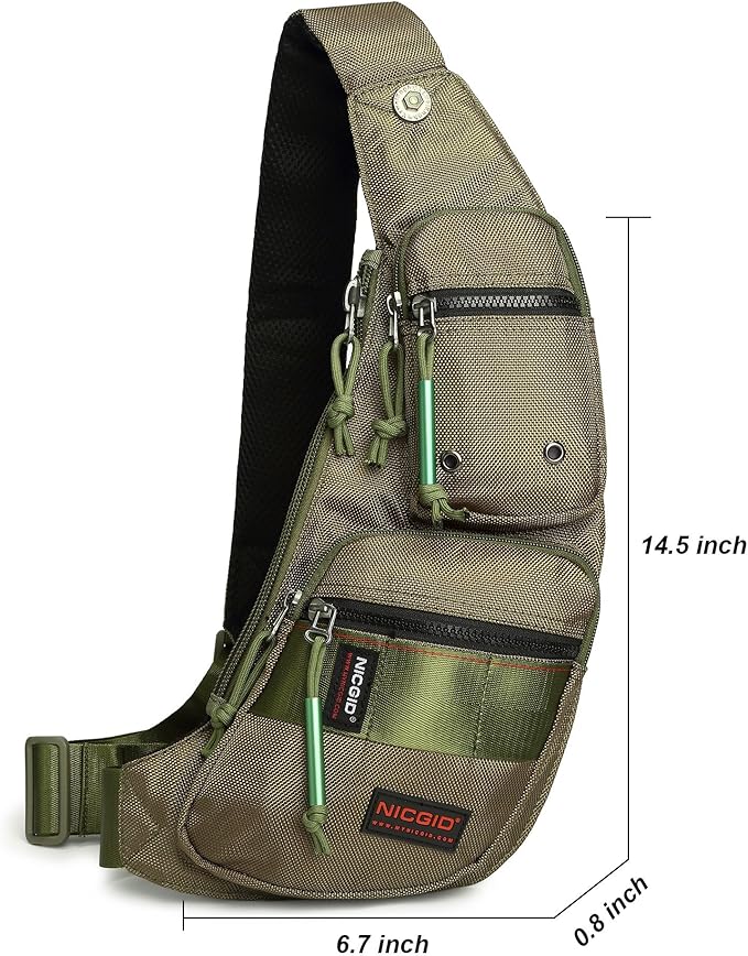 NICGID Sling Bag Chest Shoulder Backpack Crossbody Bags Casual Daypack for Men Women