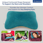 DREAMCARE Camping Pillow, Memory Foam Travel Pillow, Camping Accessories - Small Pillow Camping Essentials Camping Pillows for Sleeping, Backpacking Pillow, Travel Pillows for Sleeping (Medium,Green)