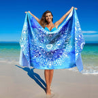 Elite Trend Microfiber Beach Towel for Adults with Bag - Extra Large 78x35 inch Lightweight Sand Free Quick Dry Towel for Travel, Swimming, Yoga, Camping (Mandala Blue)