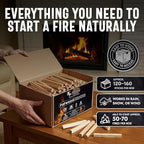 10lb Fatwood Fire Starter Sticks | 100% Natural Fire Starters for Campfires, Firepit, Fireplaces, BBQ, Wood Stoves | Easy Ignition w/Just 2 Sticks | Camping Essentials by Billy Buckskin (10lb Box)