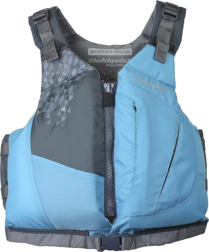 Stohlquist Women's Escape Life Jacket - US Coast Guard Approved PFD, Low Profile Buoyancy Foam, Front Buckle for Extra Security - Perfect for Recreational Sailors - XS/SM, Turquoise