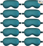 10 Pack Sleep Mask,Silk Eye Mask,for Night Sleeping,Office, Travel,Party Games,Suitablefor Men/Women (Blackish Green)