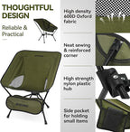 MARCHWAY Lightweight Folding Camping Chair with Spring Lock, Stable Compact Portable for Outdoor Camp, Travel, Beach, Picnic, Festival, Hiking, Backpacking (Lowback Green)