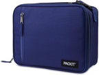 PackIt Freezable Classic Lunch Box, True Blue, Built with ECOFREEZE Technology, Collapsible, Reusable, Zip Closure With Front Pocket and Buckle Handle, For Work Lunches and Fresh Lunch On the Go
