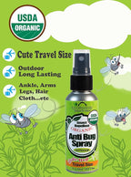 US Organic Mosquito Repellent Anti Bug Outdoor Pump Sprays, USDA Certification, Cruelty Free, Proven Results by Lab Testing, Deet-Free (2 oz - Value 2 Pack)