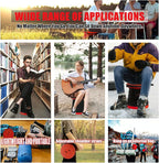 2025 2PCS Upgraded Collapsible Stool Thickened Set, Portable Stool Folding Stools, Foldable Chair for Camping Fishing Hiking BBQ and Outdoor Activities - Max 500lbs (Red)