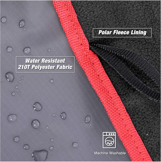 REDCAMP Large Waterproof Stadium Blanket for Cold Weather, Soft Warm Fleece Camping Blanket Windproof for Outdoor Sports, Blue/Red (Outer Grey/Inner Black)