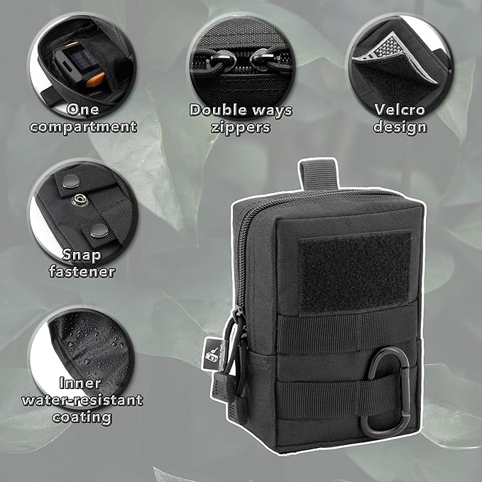 Molle Pouch Tactical Compact Water-Resistant Military Utility EDC Pouch Bag Camping Gear Waist Pack