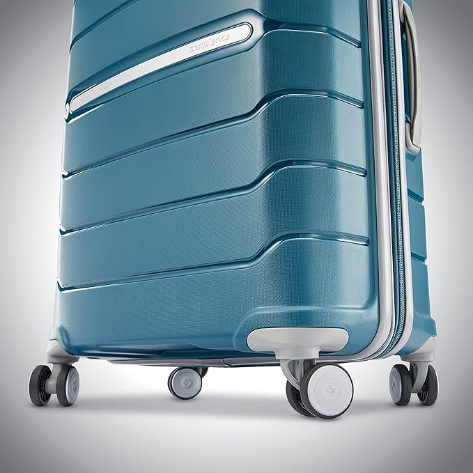 Samsonite Freeform 2-Piece Luggage Set - Carry-On & Large Checked Luggage with Dual Spinner Wheels - Durable Polypropylene Hardshell - TSA Lock, Airline-Approved - Expandable Hard Shell - Dark Teal