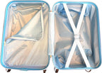 Fast Forward Kids Licensed Hard-Side 21" Spinner Luggage Lightweight Carry-on Suitcase Stitch I