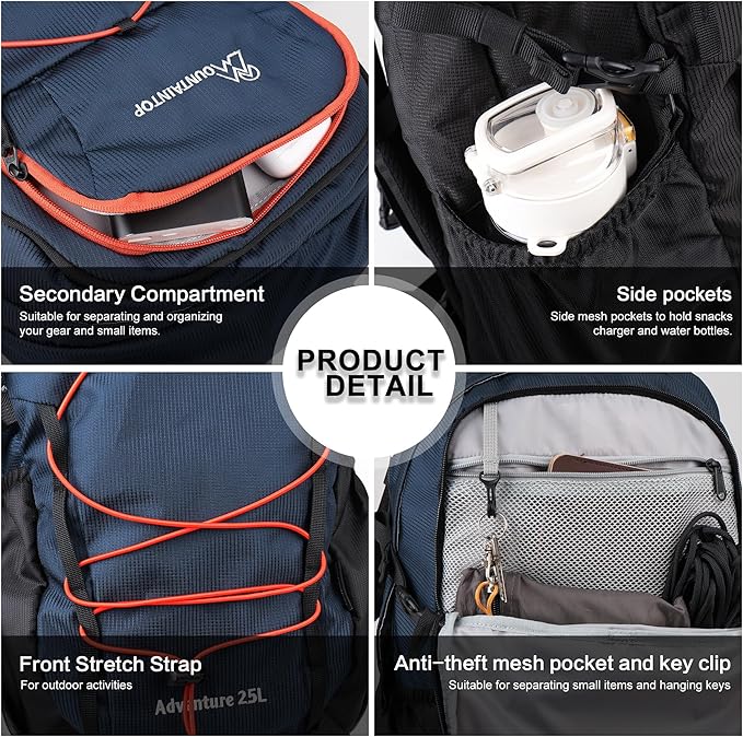 MOUNTAINTOP Hiking Backpack,25/30L Camping Backpack, Men Women Hiking Daypack Lightweight Travel Backpack for Climbing
