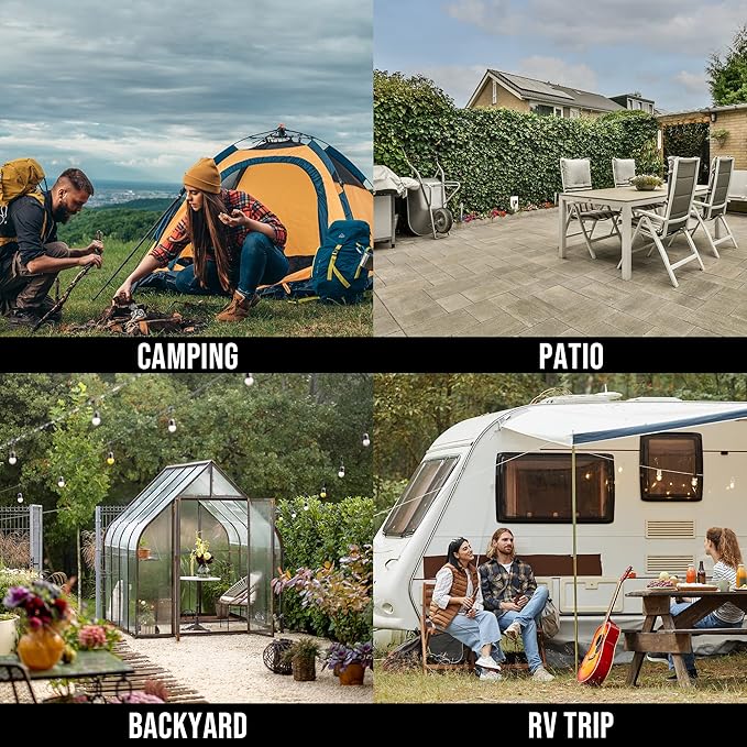 Tabletop Gas Grill 3 Burners, Portable Propane BBQ Grill with Foldable Legs for Outdoor Barbecue Patio Backyard Camping, Tailgating, RV Trip, Heavy Duty & 24000BTU, GS307