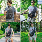 NICGID Sling Bag Chest Shoulder Backpack Crossbody Bags Casual Daypack for Men Women (Grey-013)