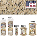 TOUGH-GRID 550 Paracord Rope Nylon Parachute Cord, Made in USA Survival Kit, Outdoor Adventures, Camping, Tactical Gear & Emergency Supplies, Military Type III Mil-Spec