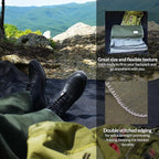 Military Style Wool Blanket – Cushioned, Breathable, Durable, Warm & Washable – Double-Stitched Border – Great for Camping, Outdoor, First Aid, Travel, Car – Fire-Resistant – 64"x90" 4.5lb (Gray)