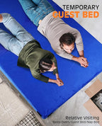 4 Inch GAIALOOP Extra Thick Memory Foam Camping Mattress, Roll Up Floor Sleeping Mat Camp Cot Mattress Pad Travel Camping Couch Bed for Guest Adults Side Sleepers