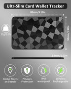 Card Tag Wallet GPS Tracker: Rechargeable Smart Finder (iOS Only) for Apple Find My - Bluetooth Tracking Tags with Up to 4 Month Battery for iPhone - Key Track and Item Locator for Bags, Passport