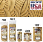 TOUGH-GRID Paracord Rope 750 lbs Nylon Parachute Cord, Made in USA Survival Kit, Outdoor Adventures, Camping, Tactical Gear & Emergency Supplies, Military Type IV Mil-Spec