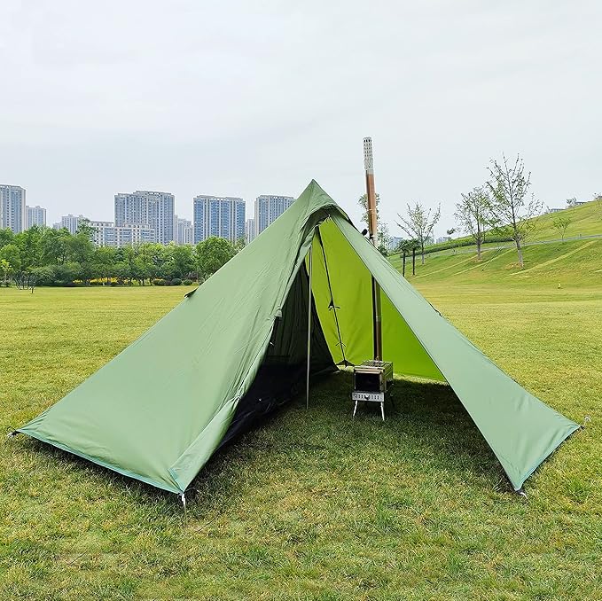 Longeek 2-4 Person Camping Tent 4 Seasons Backpacking Ultralight Easy Up Hot Teepee