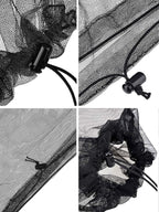 HESTYA 4 Pack Mosquito Head Net Face Mesh Protecting Net for Outdoor Hiking Camping Climbing Mosquito Fly Insects Preventing(Black)