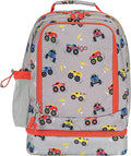 Bentgo Kids 2-in-1 Backpack & Insulated Lunch Bag - Durable 16” Backpack & Lunch Container in Unique Prints for School & Travel - Water Resistant, Padded & Large Compartments (Trucks)