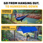 Wise Owl Outfitters Camping Hammock – 500lbs Portable Hammock with Tree Straps - Travel, Backpacking, Hiking, Outdoors Camping Gear - Single or Double