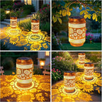 2 Pack Solar Lanterns Outdoor Waterproof Garden Decor, Birthday Gifts for Women Mom Grandma, Metal Sunflower Hanging Solar Lights for Outside Yard Patio Pathway Backyard Porch
