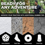 Cascade Mountain Tech Lightweight Aircraft-Grade Aluminum Trekking Poles with Extended Down Grip Plus Tip Kit